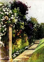 An illustration from Flower grouping in English, Scotch & Irish gardens; notes & 56 sketches in colour (1907)