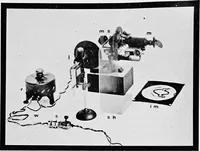 An illustration from Recent developments in drawing by the aid of projection apparatus used on the house lighting system .. (1912)