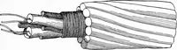 An illustration from Flame, electricity and the camera; man's progress from the first kindling of fire to the wireless telegraph and the photography of color (1900)