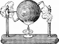 An illustration from Flame, electricity and the camera; man's progress from the first kindling of fire to the wireless telegraph and the photography of color (1900)