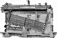 An illustration from Flame, electricity and the camera; man's progress from the first kindling of fire to the wireless telegraph and the photography of color (1900)