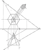 An illustration from The essentials of descriptive geometry (1915)