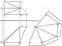 An illustration from The essentials of descriptive geometry (1915)