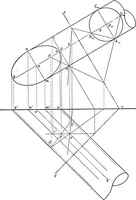 An illustration from The essentials of descriptive geometry (1915)