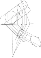 An illustration from The essentials of descriptive geometry (1915)