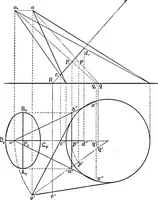 An illustration from The essentials of descriptive geometry (1915)