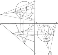 An illustration from The essentials of descriptive geometry (1915)