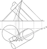 An illustration from The essentials of descriptive geometry (1915)