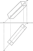 An illustration from The essentials of descriptive geometry (1915)