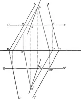 An illustration from The essentials of descriptive geometry (1915)