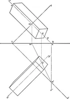 An illustration from The essentials of descriptive geometry (1915)