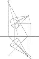 An illustration from The essentials of descriptive geometry (1915)