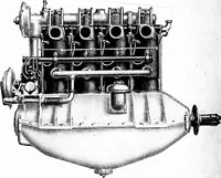 An illustration from Aviation engines, design - construction - operation and repair; a complete, practical treatise outlining clearly the elements of internal combustion engineering with special reference to the design, construction, operation and repair of airplane power plants; also the auxiliary engine systems, such as lubrication, carburetion, ignition and cooling. It includes complete instructions for engine repairing and systematic location of troubles, tool equipment and use of tools, also outlines the latest mechanical processes (1917)