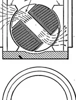 An illustration from Aviation engines, design - construction - operation and repair; a complete, practical treatise outlining clearly the elements of internal combustion engineering with special reference to the design, construction, operation and repair of airplane power plants; also the auxiliary engine systems, such as lubrication, carburetion, ignition and cooling. It includes complete instructions for engine repairing and systematic location of troubles, tool equipment and use of tools, also outlines the latest mechanical processes (1917)