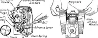 An illustration from Aviation engines, design - construction - operation and repair; a complete, practical treatise outlining clearly the elements of internal combustion engineering with special reference to the design, construction, operation and repair of airplane power plants; also the auxiliary engine systems, such as lubrication, carburetion, ignition and cooling. It includes complete instructions for engine repairing and systematic location of troubles, tool equipment and use of tools, also outlines the latest mechanical processes (1917)