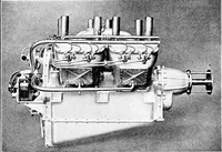 An illustration from Aviation engines, design - construction - operation and repair; a complete, practical treatise outlining clearly the elements of internal combustion engineering with special reference to the design, construction, operation and repair of airplane power plants; also the auxiliary engine systems, such as lubrication, carburetion, ignition and cooling. It includes complete instructions for engine repairing and systematic location of troubles, tool equipment and use of tools, also outlines the latest mechanical processes (1917)