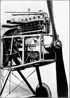 An illustration from Aviation engines, design - construction - operation and repair; a complete, practical treatise outlining clearly the elements of internal combustion engineering with special reference to the design, construction, operation and repair of airplane power plants; also the auxiliary engine systems, such as lubrication, carburetion, ignition and cooling. It includes complete instructions for engine repairing and systematic location of troubles, tool equipment and use of tools, also outlines the latest mechanical processes (1917)