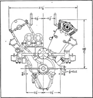 An illustration from Aviation engines, design - construction - operation and repair; a complete, practical treatise outlining clearly the elements of internal combustion engineering with special reference to the design, construction, operation and repair of airplane power plants; also the auxiliary engine systems, such as lubrication, carburetion, ignition and cooling. It includes complete instructions for engine repairing and systematic location of troubles, tool equipment and use of tools, also outlines the latest mechanical processes (1917)