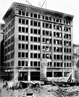 An illustration from The San Francisco earthquake and fire; a brief history of the disaster; a presentation of facts and resulting phenomena, with special reference to the efficiency of building materials, lessons of the disaster (1906)