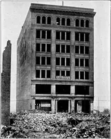 An illustration from The San Francisco earthquake and fire; a brief history of the disaster; a presentation of facts and resulting phenomena, with special reference to the efficiency of building materials, lessons of the disaster (1906)