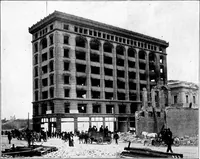 An illustration from The San Francisco earthquake and fire; a brief history of the disaster; a presentation of facts and resulting phenomena, with special reference to the efficiency of building materials, lessons of the disaster (1906)