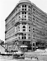 An illustration from The San Francisco earthquake and fire; a brief history of the disaster; a presentation of facts and resulting phenomena, with special reference to the efficiency of building materials, lessons of the disaster (1906)
