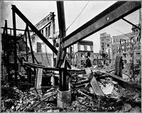 An illustration from The San Francisco earthquake and fire; a brief history of the disaster; a presentation of facts and resulting phenomena, with special reference to the efficiency of building materials, lessons of the disaster (1906)