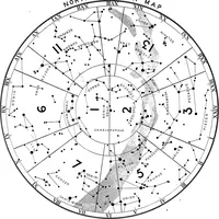 An illustration from A star atlas and telescopic handbook (epoch 1920) for students and amateurs, covering the whole star sphere, and showing over 7000 stars, nebulæ, and clusters; with short descriptive lists of objects suitable for small telescopes; (1910)