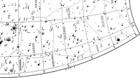 An illustration from A star atlas and telescopic handbook (epoch 1920) for students and amateurs, covering the whole star sphere, and showing over 7000 stars, nebulæ, and clusters; with short descriptive lists of objects suitable for small telescopes; (1910)