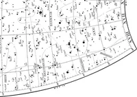 An illustration from A star atlas and telescopic handbook (epoch 1920) for students and amateurs, covering the whole star sphere, and showing over 7000 stars, nebulæ, and clusters; with short descriptive lists of objects suitable for small telescopes; (1910)