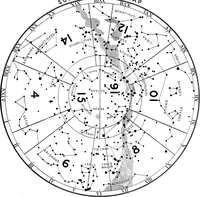 An illustration from A star atlas and telescopic handbook (epoch 1920) for students and amateurs, covering the whole star sphere, and showing over 7000 stars, nebulæ, and clusters; with short descriptive lists of objects suitable for small telescopes; (1910)