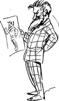 An illustration from Confessions of a caricaturist (1917)