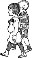 An illustration from Dramatic games and dances for little children (1920)