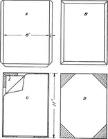 An illustration from Paper and cardboard construction. An analysis of the scope of paper and cardboard construction for primary grades of public schools ... Book problems, box problems, card problems, envelope problems (1916)