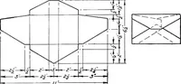 An illustration from Paper and cardboard construction. An analysis of the scope of paper and cardboard construction for primary grades of public schools ... Book problems, box problems, card problems, envelope problems (1916)
