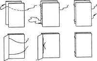 An illustration from Paper and cardboard construction. An analysis of the scope of paper and cardboard construction for primary grades of public schools ... Book problems, box problems, card problems, envelope problems (1916)