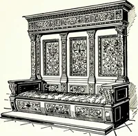 An illustration from The book of decorative furniture, its form, colour, & history (1911)