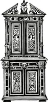 An illustration from The book of decorative furniture, its form, colour, & history (1911)