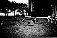 An illustration from Play, comprising games for the kindergarten, playground, schoolroom and college; how to coach and play girls' basket-ball, etc (1918)