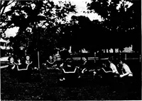An illustration from Play, comprising games for the kindergarten, playground, schoolroom and college; how to coach and play girls' basket-ball, etc (1918)