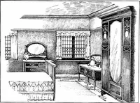 An illustration from The house beautiful and useful; being practical suggestions on furnishing and decoration (1907)