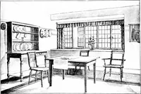 An illustration from The house beautiful and useful; being practical suggestions on furnishing and decoration (1907)