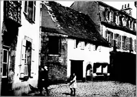 An illustration from Small French buildings; the architecture of town and country, comprising cottages, farmhouses, minor chateaux or manors with their farm groups, small town dwellings, and a few churches (1921)