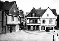 An illustration from Small French buildings; the architecture of town and country, comprising cottages, farmhouses, minor chateaux or manors with their farm groups, small town dwellings, and a few churches (1921)