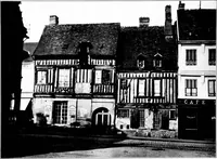 An illustration from Small French buildings; the architecture of town and country, comprising cottages, farmhouses, minor chateaux or manors with their farm groups, small town dwellings, and a few churches (1921)
