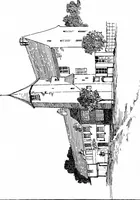 An illustration from Small French buildings; the architecture of town and country, comprising cottages, farmhouses, minor chateaux or manors with their farm groups, small town dwellings, and a few churches (1921)