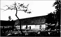 An illustration from Small French buildings; the architecture of town and country, comprising cottages, farmhouses, minor chateaux or manors with their farm groups, small town dwellings, and a few churches (1921)