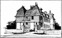 An illustration from Small French buildings; the architecture of town and country, comprising cottages, farmhouses, minor chateaux or manors with their farm groups, small town dwellings, and a few churches (1921)