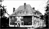 An illustration from Small French buildings; the architecture of town and country, comprising cottages, farmhouses, minor chateaux or manors with their farm groups, small town dwellings, and a few churches (1921)