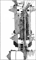 An illustration from Small French buildings; the architecture of town and country, comprising cottages, farmhouses, minor chateaux or manors with their farm groups, small town dwellings, and a few churches (1921)